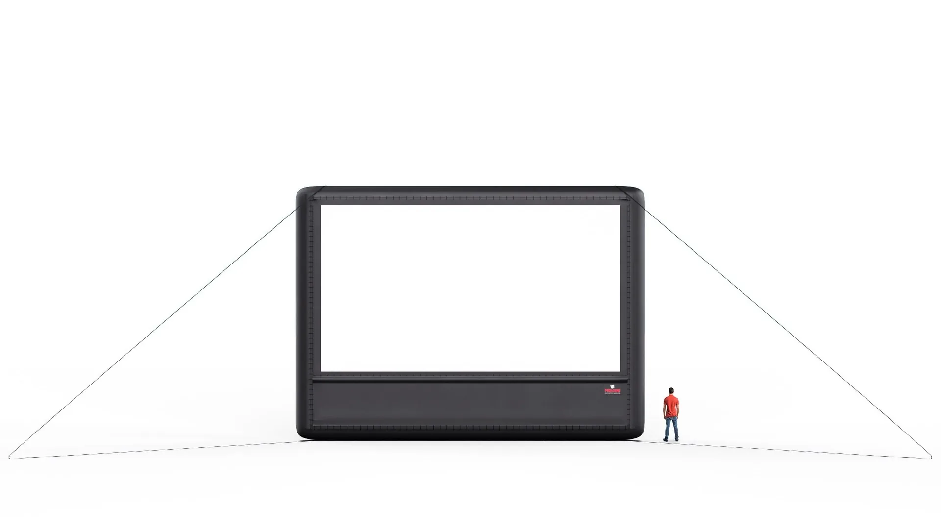 30-foot AirScreen for drive-in events — front view