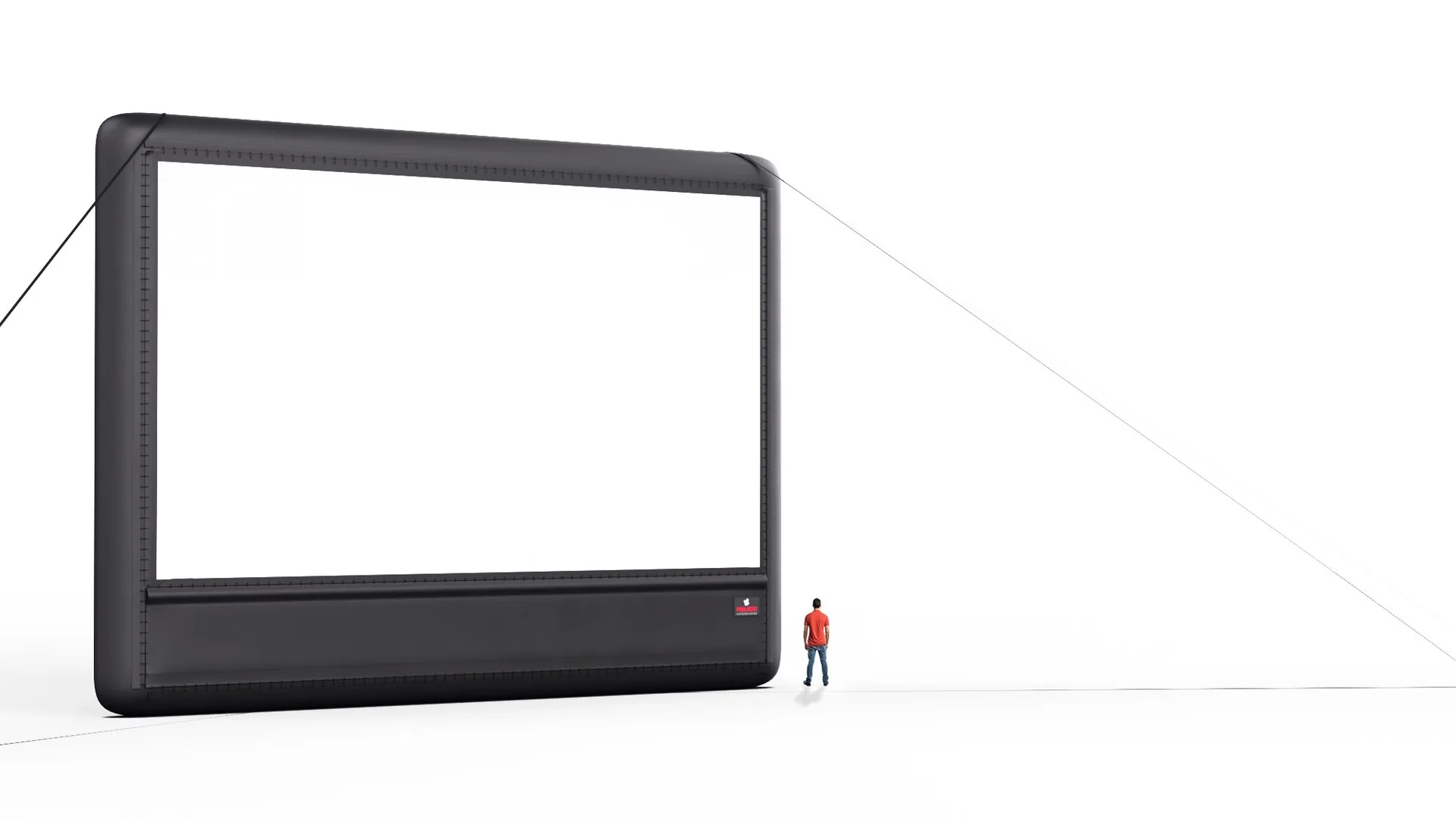 40-foot AirScreen for drive-in events — side profile