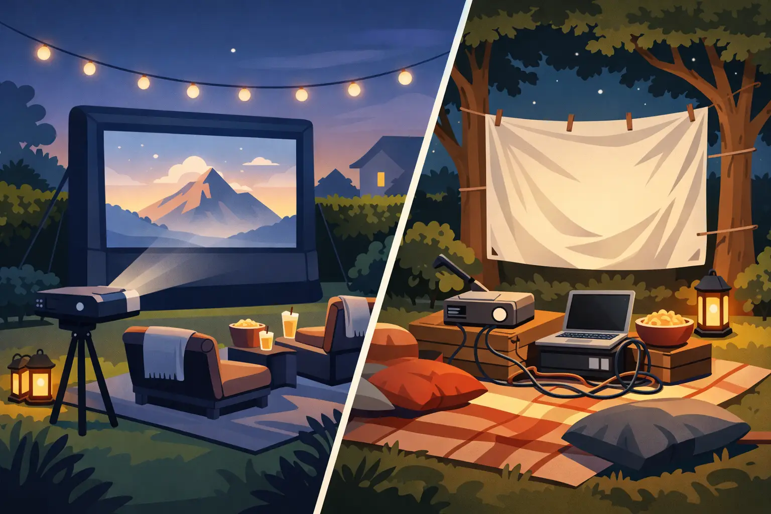 Backyard Movie Setup vs DIY: How to Choose the Right Setup for Your Event