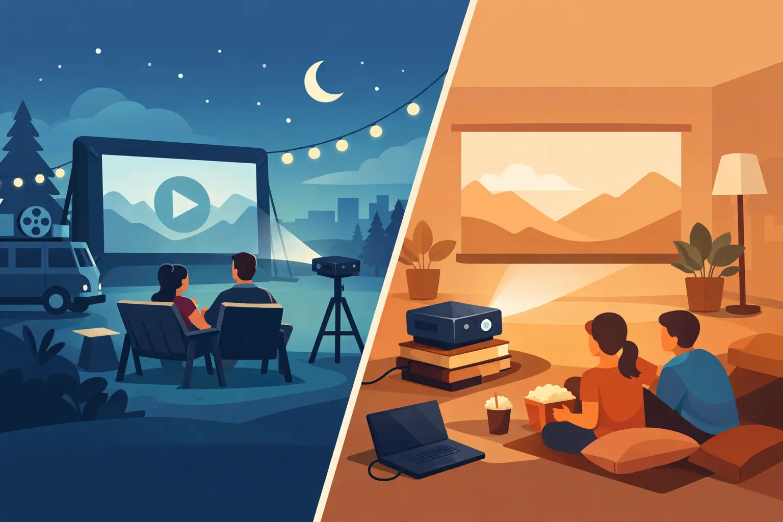 Outdoor Movie Rental vs. DIY Projector: Which Should You Choose?